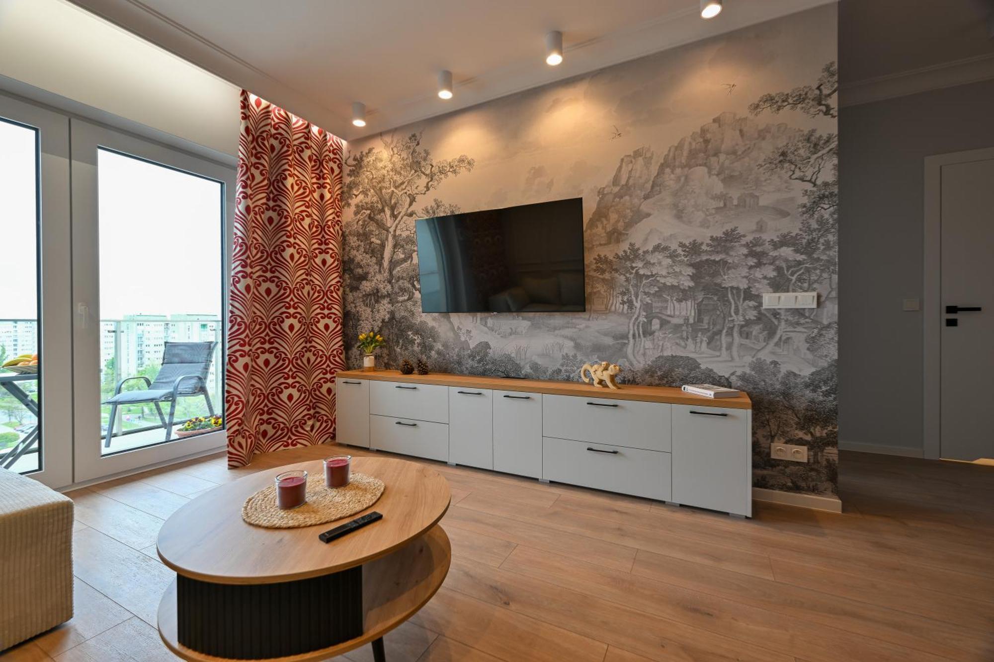 Apartment W Stylu Feng Shui Na 10 Pietrze Z Widokiem, Bezplatny Parking, Nowy Budynek, Dostep Na Kod Lodz (Lodz)